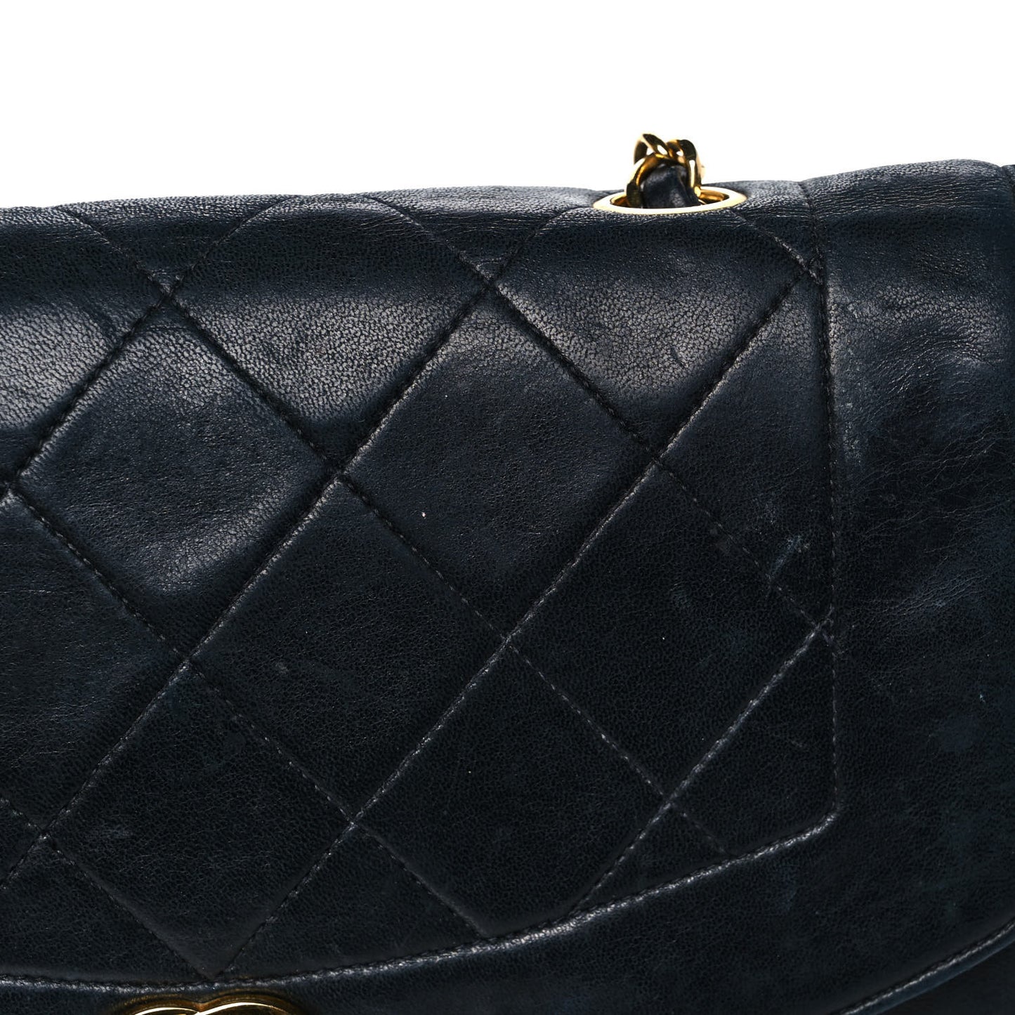 Lambskin Quilted Small Single Flap Black
