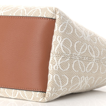 Loewe Jacquard Anagram Calfskin Small Cubi Bag Ecru Tan 9 of 10