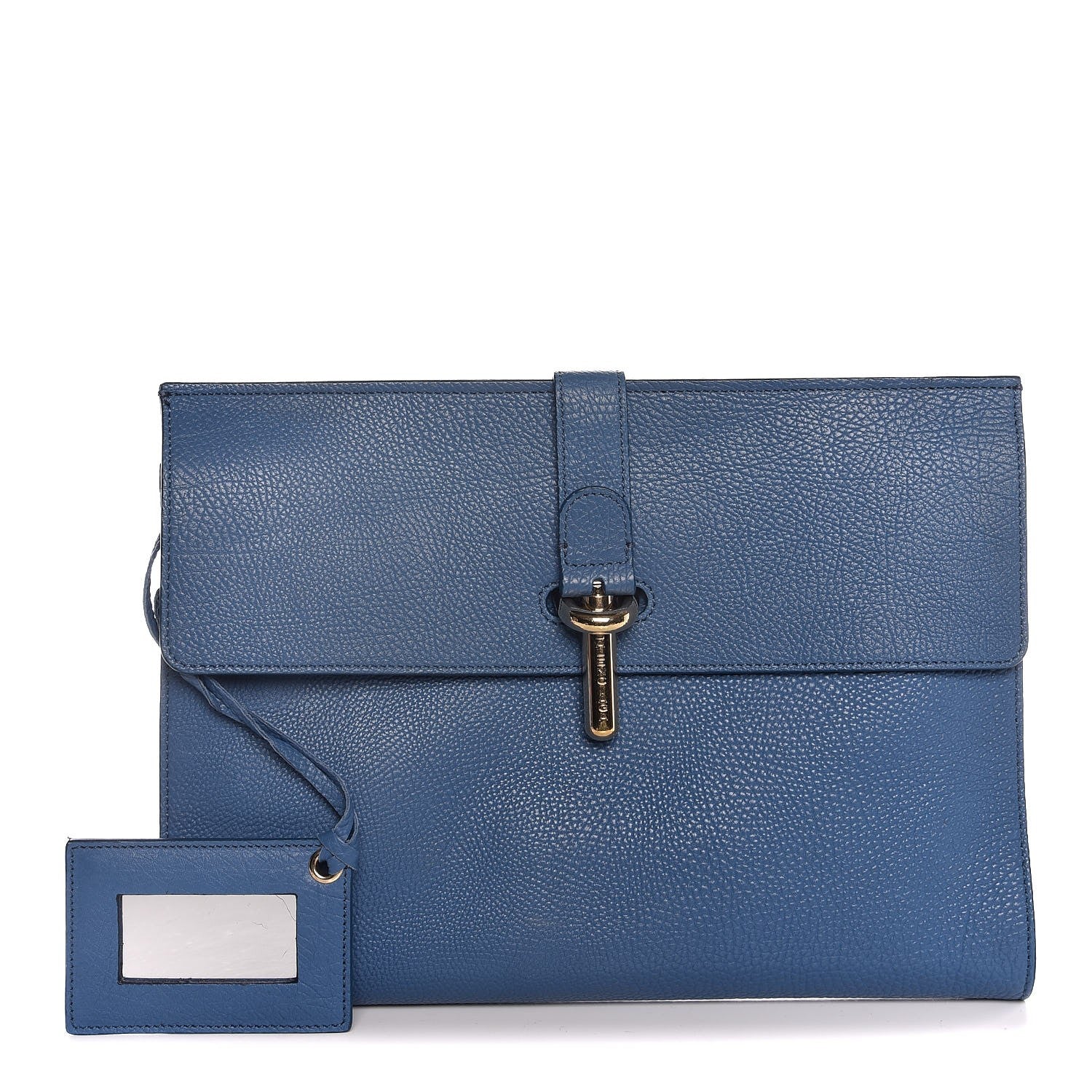 Balenciaga Grained Calfskin Tube L Clutch Bleu 1 of 8
