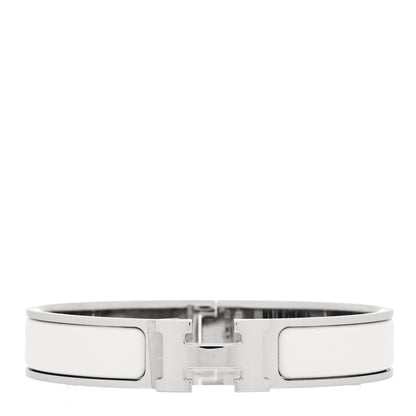Hermes Enamel Narrow Clic Clac H Bracelet GM White 1 of 5
