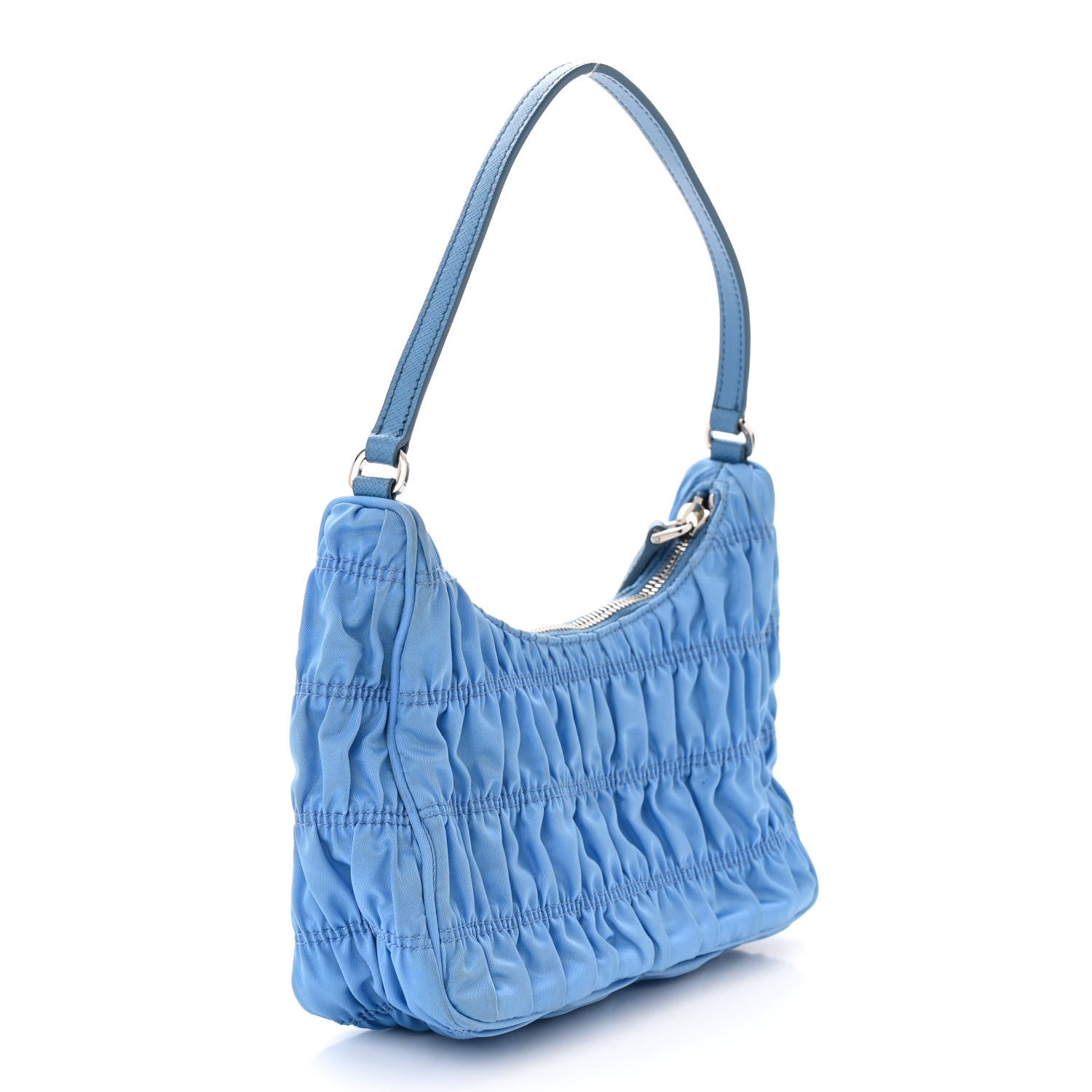 Prada Tessuto Nylon Gaufre Shoulder Bag Pervinca 3 of 11