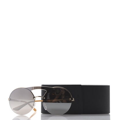 Prada Metal Round Gradient Sunglasses SPR 65T Gold 7 of 7