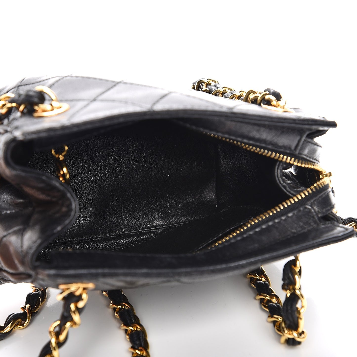 Lambskin Quilted Small Shoulder Bag Black