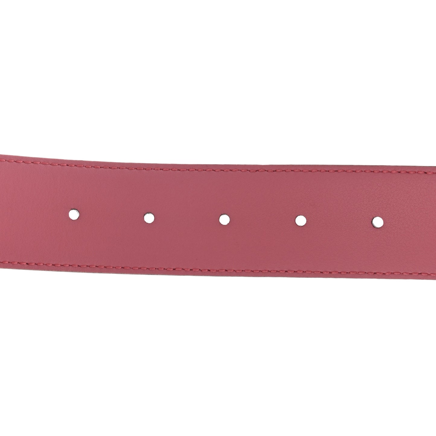 Moon Calfskin Interlocking G 37mm Belt 80 32 Glossy Pink