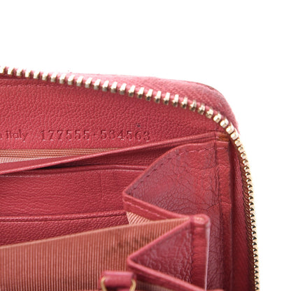 Saint Laurent Chevre Belle De Jour Zip Around Wallet Pink 9 of 9