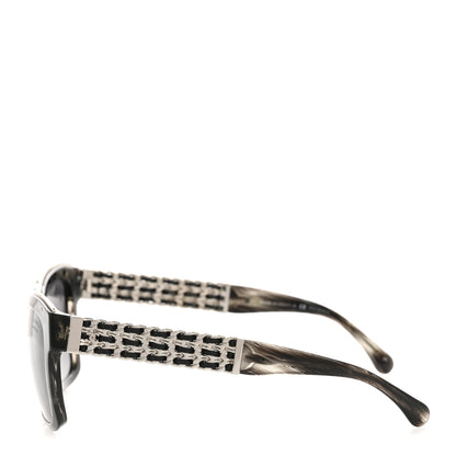 Chanel Acetate Lambskin Chain Sunglasses 5362-Q Black 3 of 9