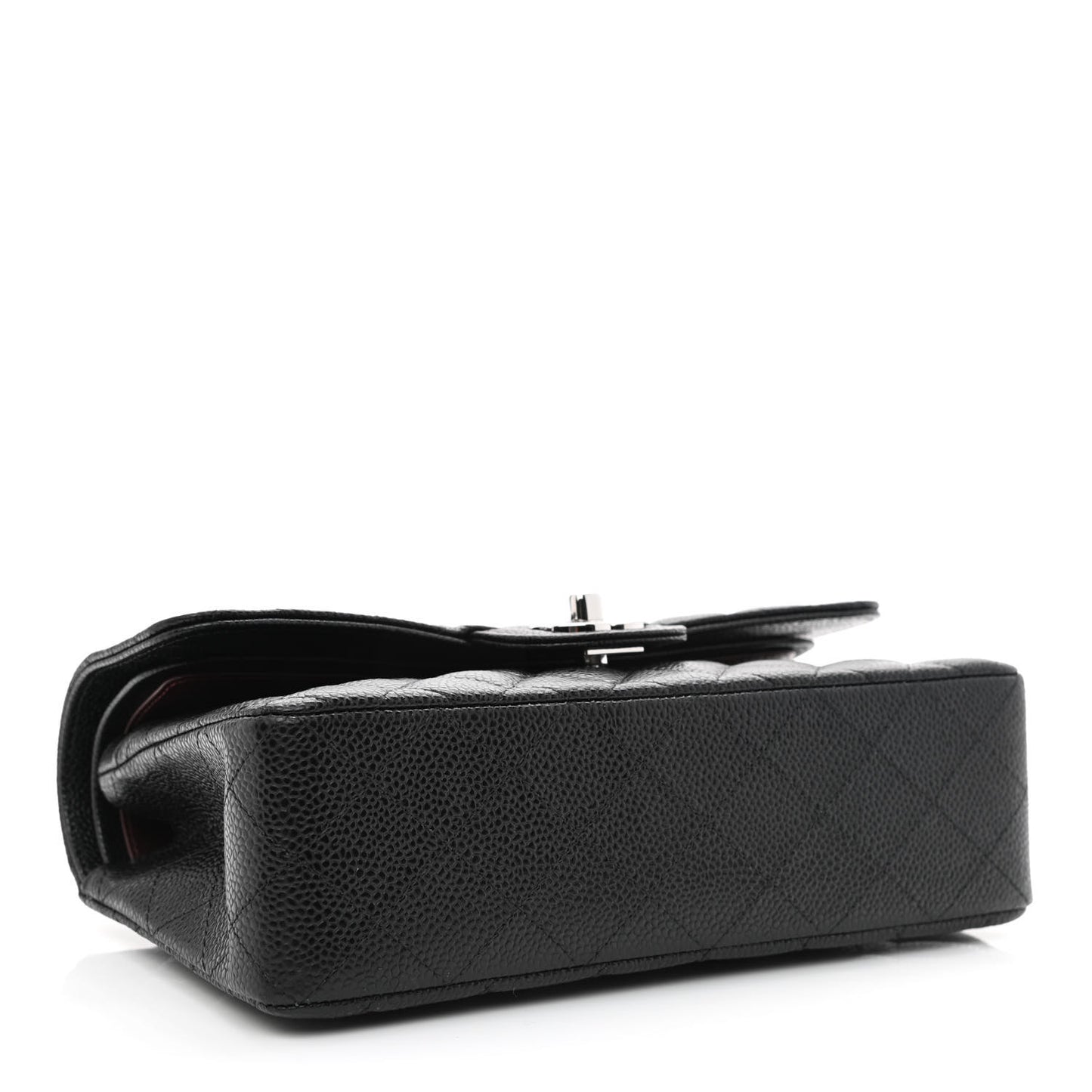 Caviar Quilted Small Double Flap Black