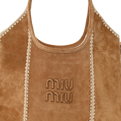 Miu Miu Camoscio Crochet Ivy Tote Cannella 8 of 10