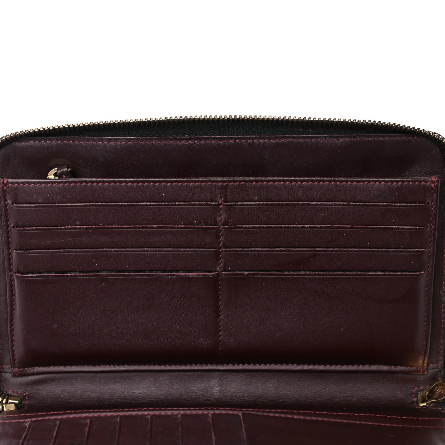 Caviar Quilted Large Zip Around Organizer Wallet Black
