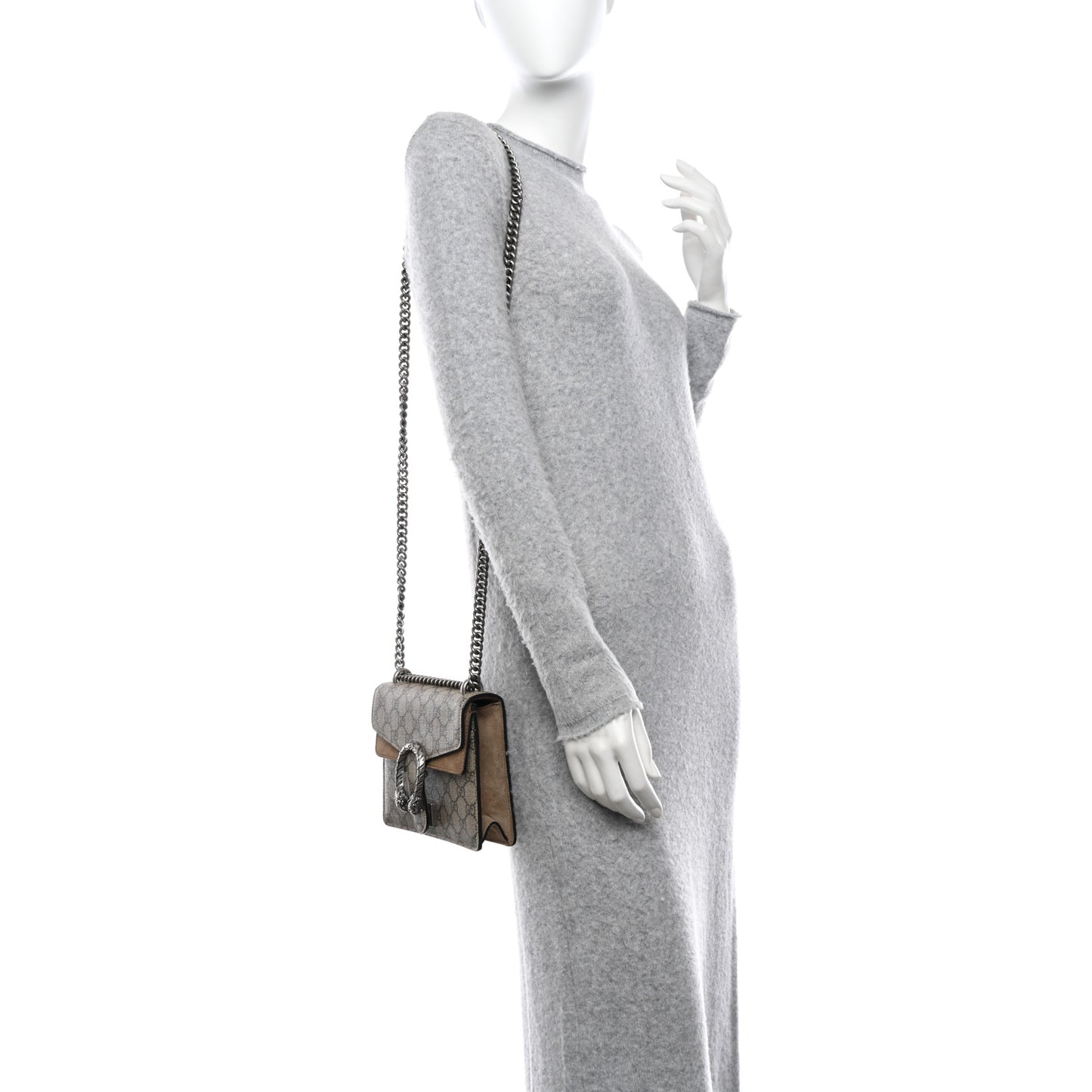 GG Supreme Monogram Mini Dionysus Shoulder Bag Taupe
