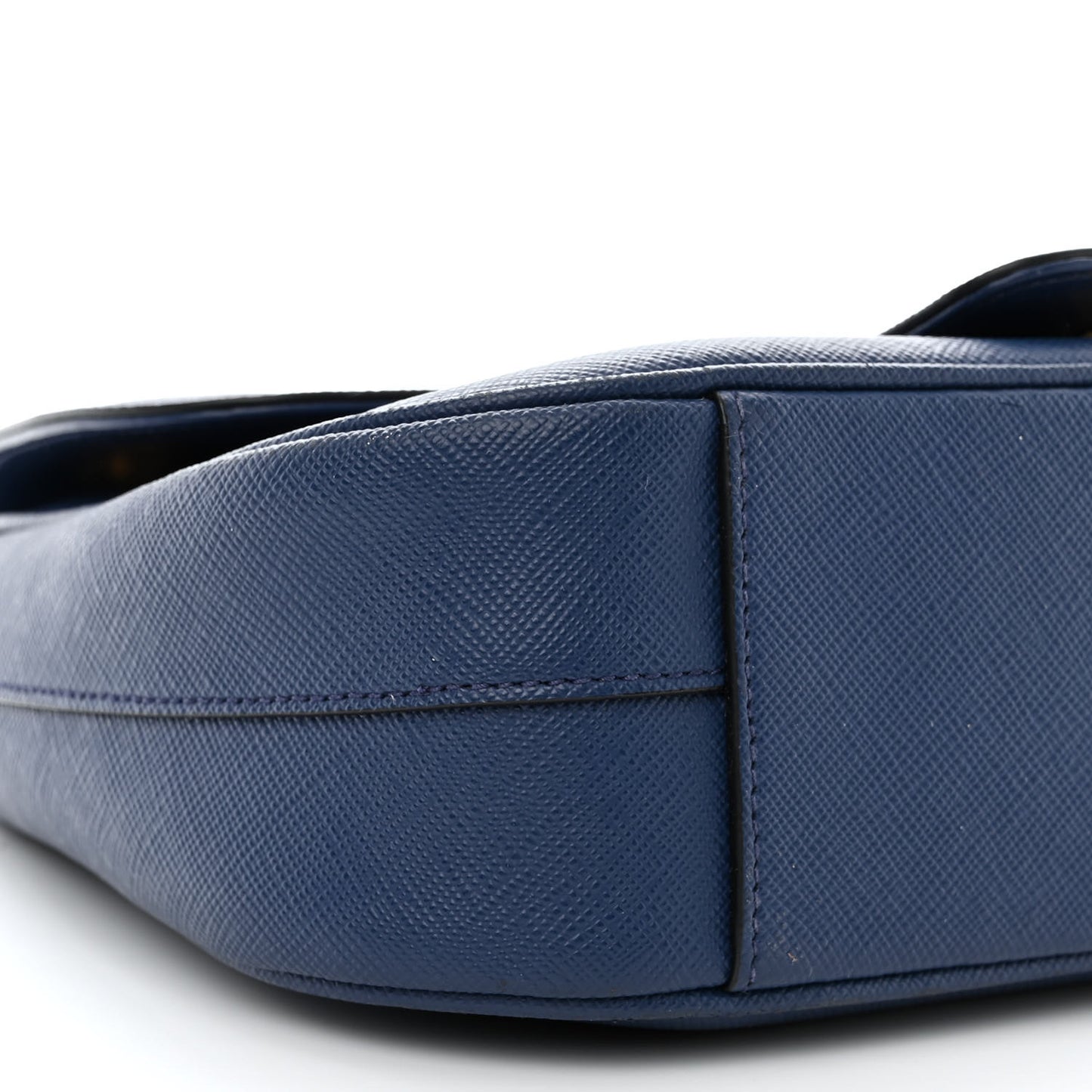 Saffiano Lux Chain Shoulder Bag Bluette