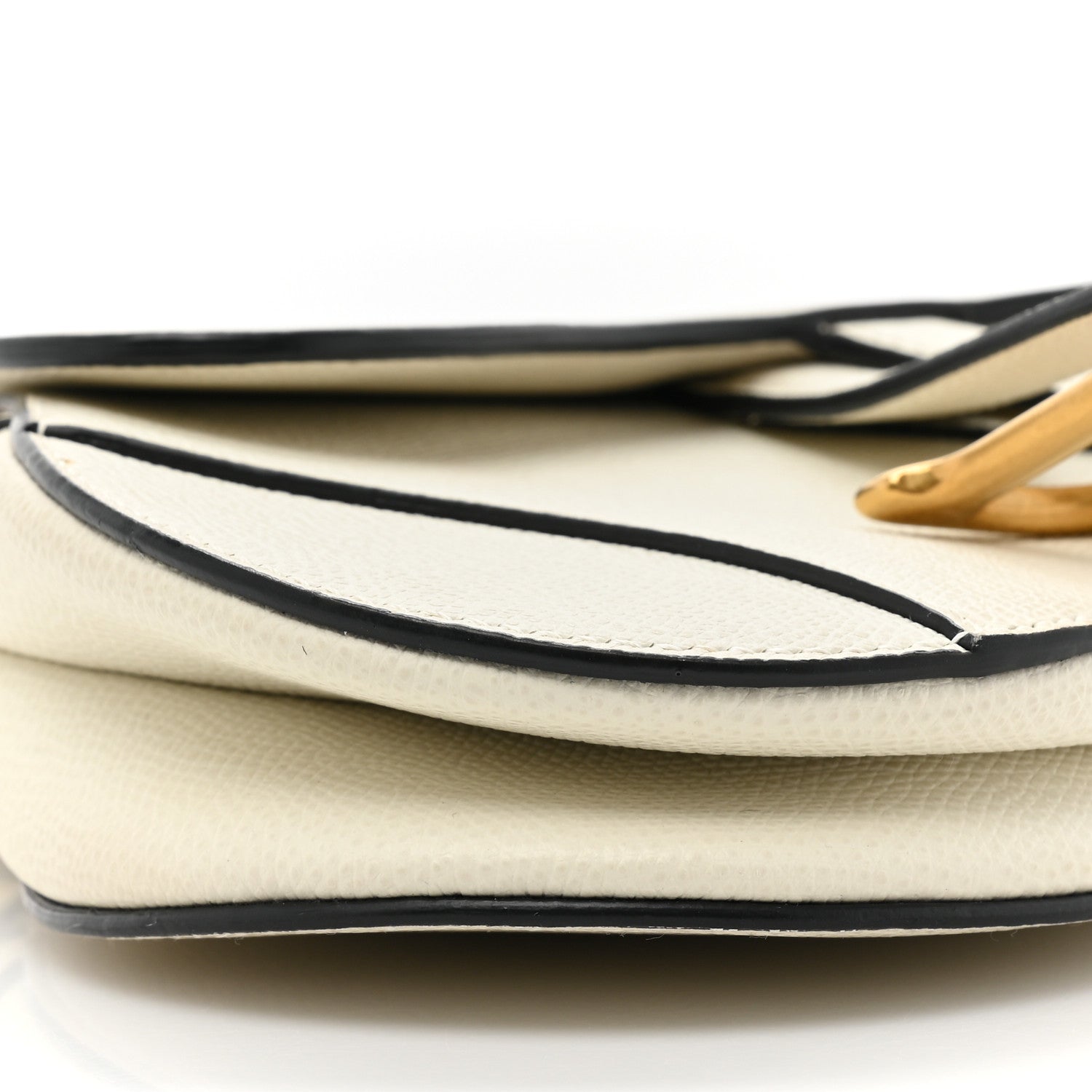 Christian Dior Grained Calfskin Mini Saddle Bag White 8 of 11