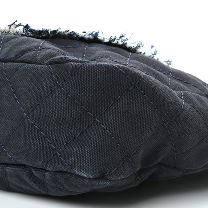 Chanel Canvas Quilted La Pausa Large Shopping Tote Navy 9 of 9