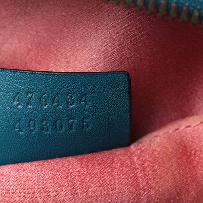 Gucci Velvet Matelasse GG Marmont Belt Bag 75 30 Pavone Cyan 7 of 10