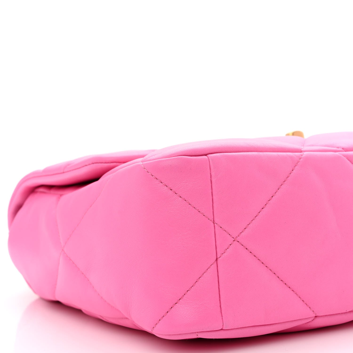 Chanel Lambskin Quilted Large Chanel 19 Flap Neon Pink 9 of 10