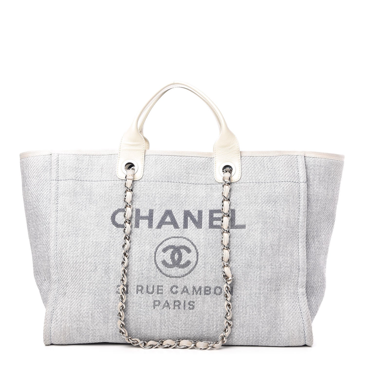 Chanel Canvas Medium Deauville Tote Denim Blue 1 of 13