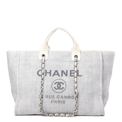 Chanel Canvas Medium Deauville Tote Denim Blue 1 of 13