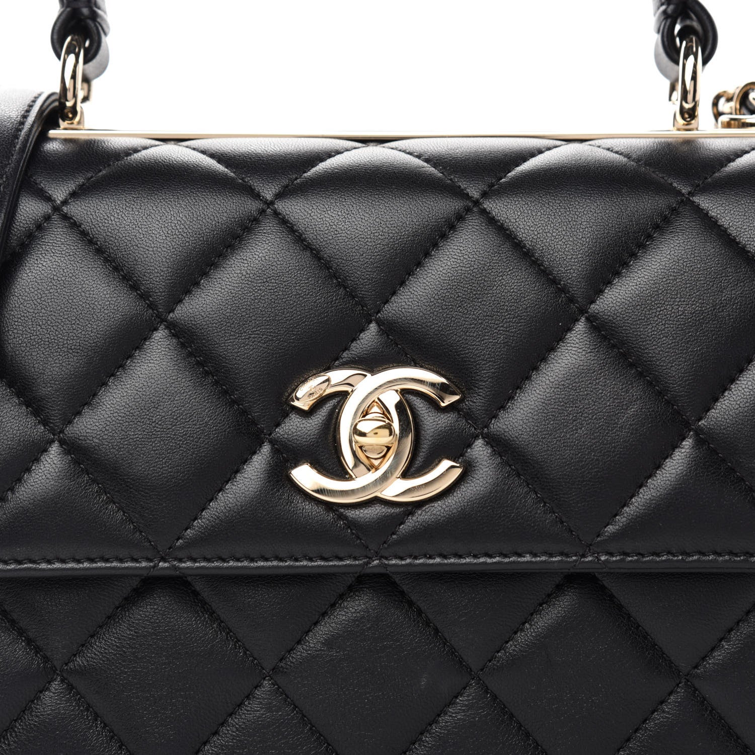Chanel Lambskin Quilted Small Trendy CC Dual Handle Flap Bag Black 14 of 14