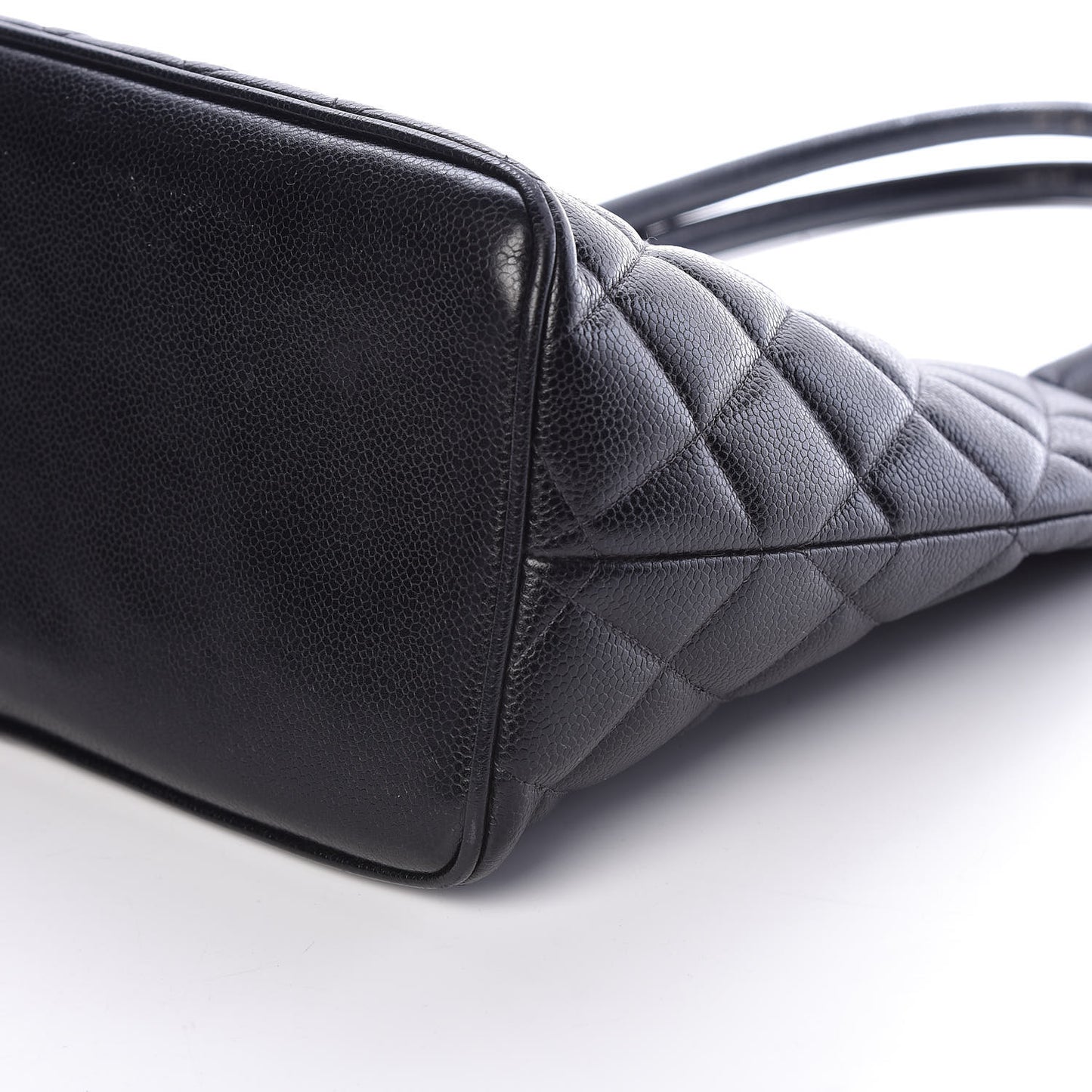 Caviar Quilted Medallion Tote Black