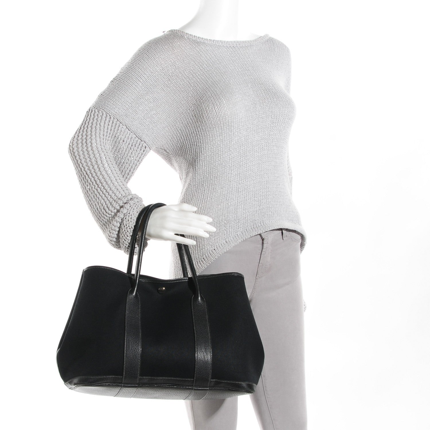 Hermes Toile Negonda Garden Party Tote 36 MM Black 2 of 9