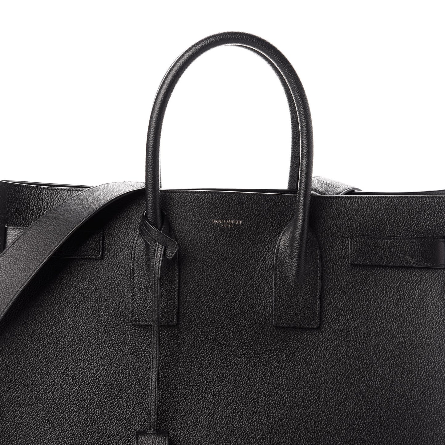 Grained Calfskin Large Sac De Jour Carryall Black