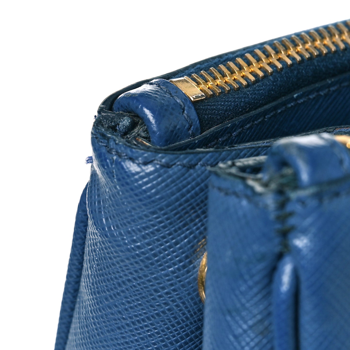 Saffiano Lux Extra Large Galleria Double Zip Tote Bluette