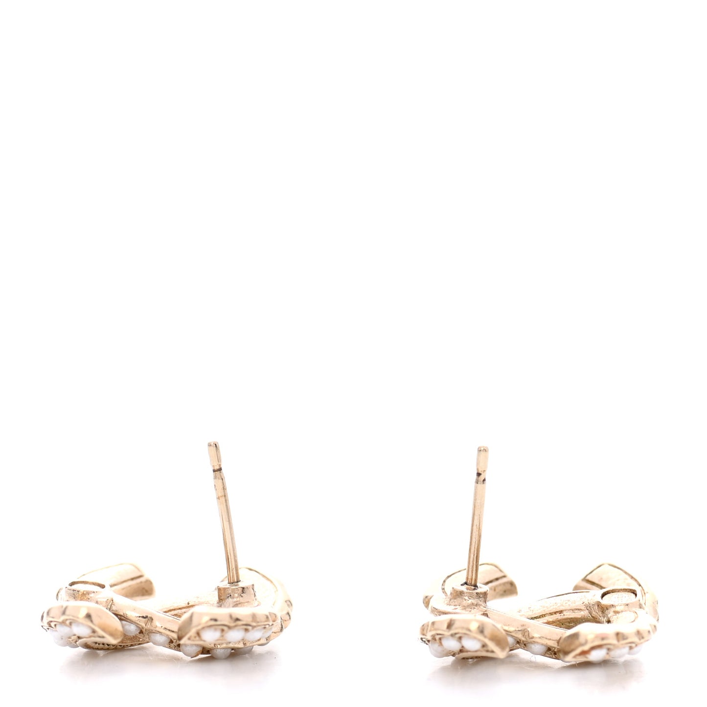 Pearl CC Earrings Light Gold