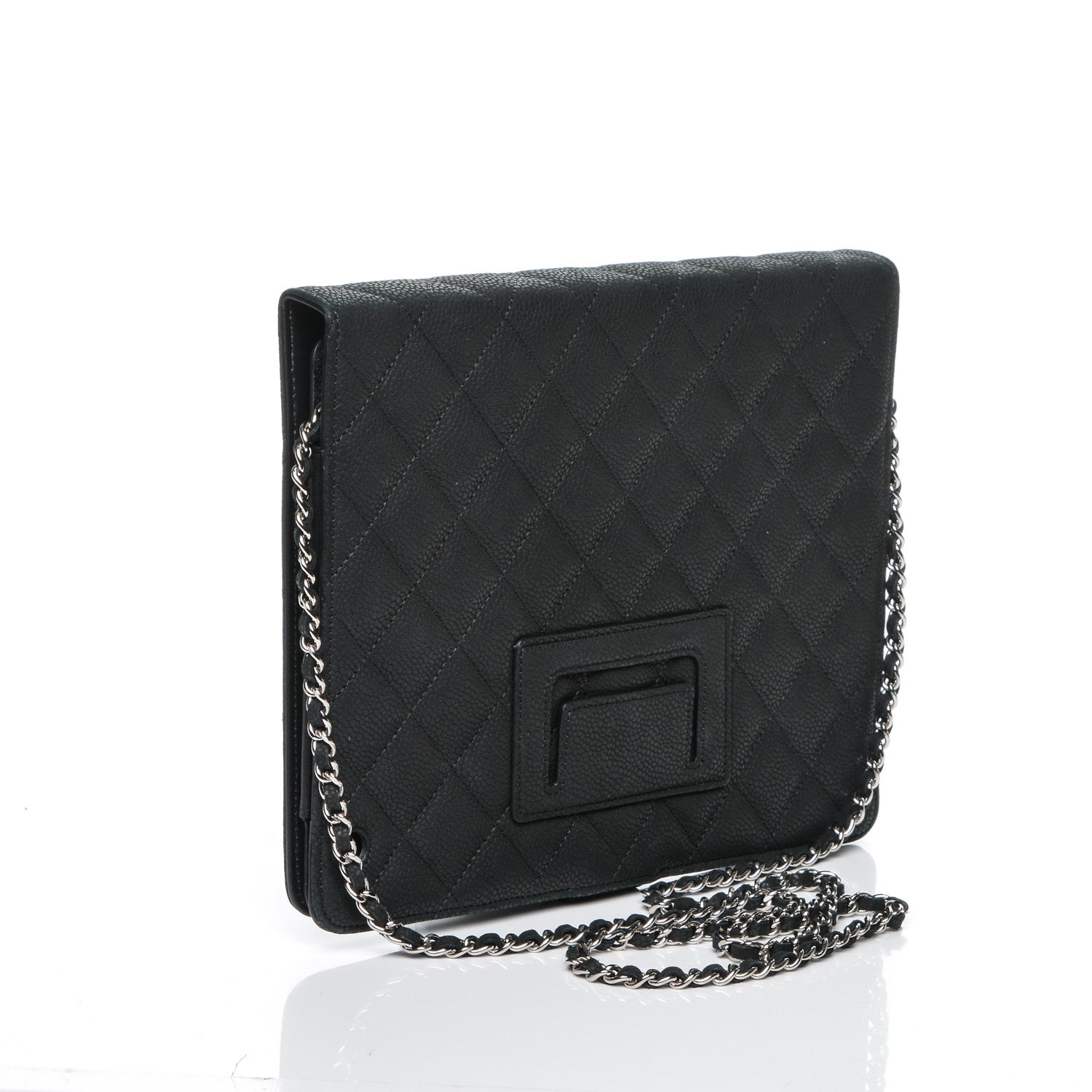 Chanel Iridescent Caviar Quilted Crossbody iPad Holder Black 3 of 8