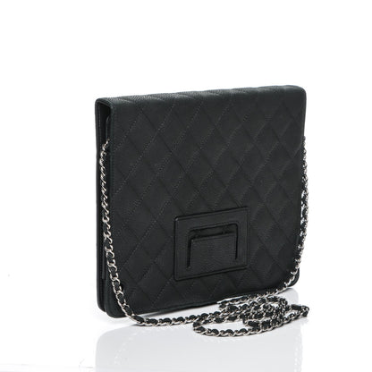 Chanel Iridescent Caviar Quilted Crossbody iPad Holder Black 3 of 8