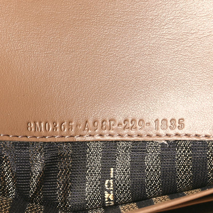 Fendi Fabric Jacquard FF 1974 Continental Wallet On Chain Tobacco Moro 5 of 10