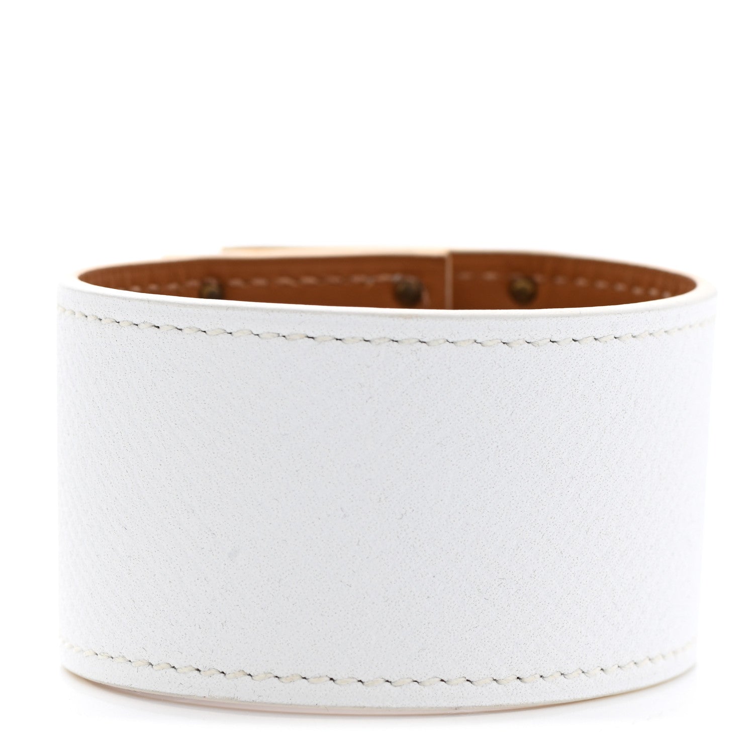 Hermes Epsom Kelly Dog Bracelet T2 White 3 of 5