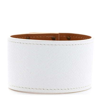 Hermes Epsom Kelly Dog Bracelet T2 White 3 of 5