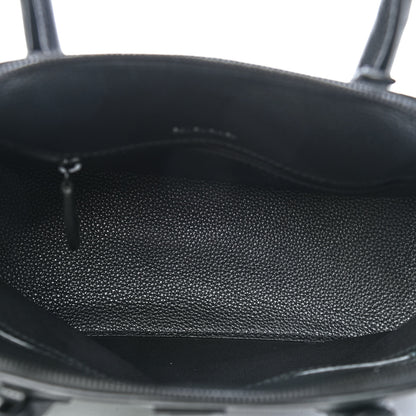 Balenciaga Supple Calfskin Rivet Small Ville Top Handle Bag Black 5 of 8