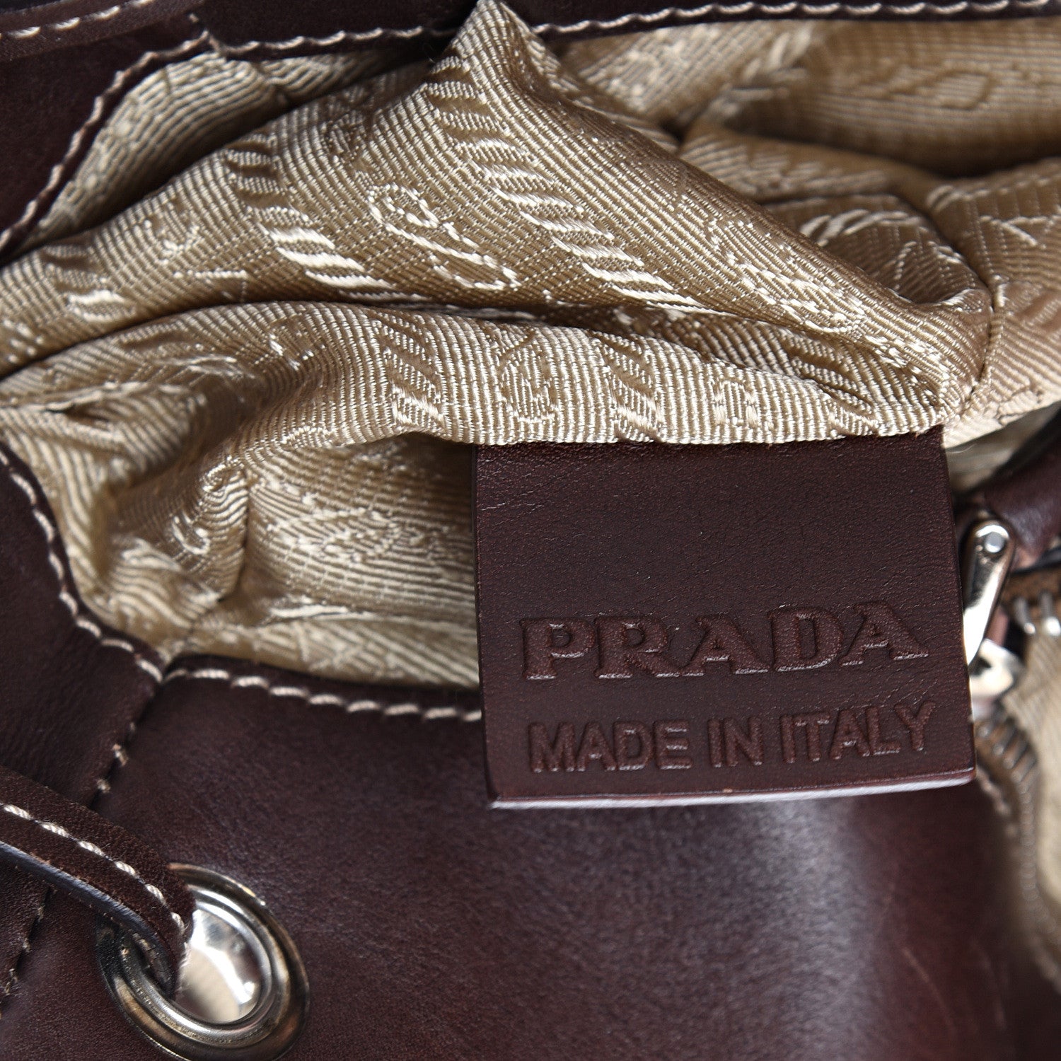 Prada Jacquard Logo Hobo Corda Bruciato 6 of 18