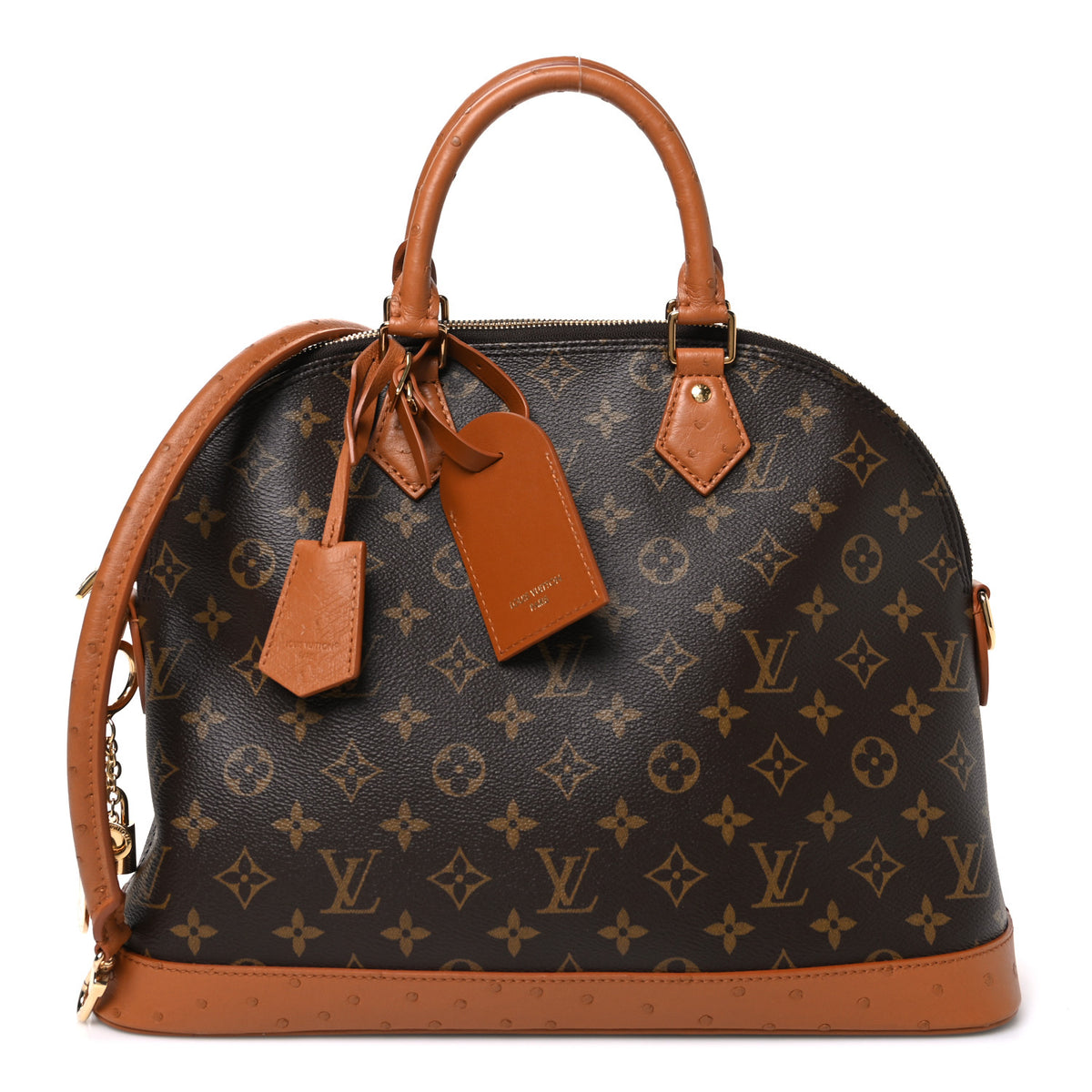 Louis Vuitton Monogram Ostrich Alma Soft MM Celebration 1 of 9