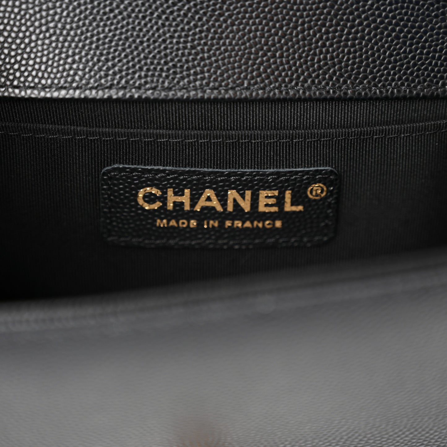 Caviar Quilted Small Boy Flap Black