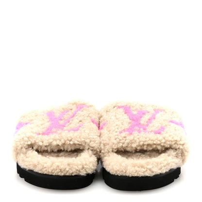 Louis Vuitton Shearling Paseo Flat Comfort Mule 36 Beige 3 of 9
