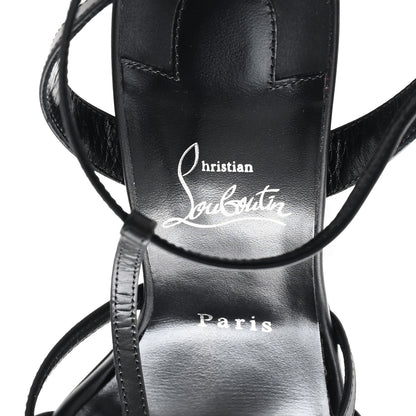 Christian Louboutin Kid Laminato Satin Tangueva 100 Sandals 41 Black 8 of 8