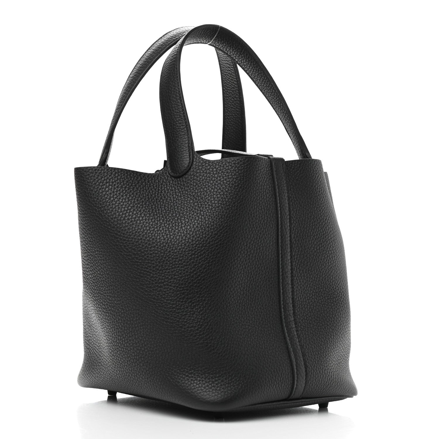 Hermes Taurillon Clemence Monochrome Picotin Lock 22 MM Black 2 of 9