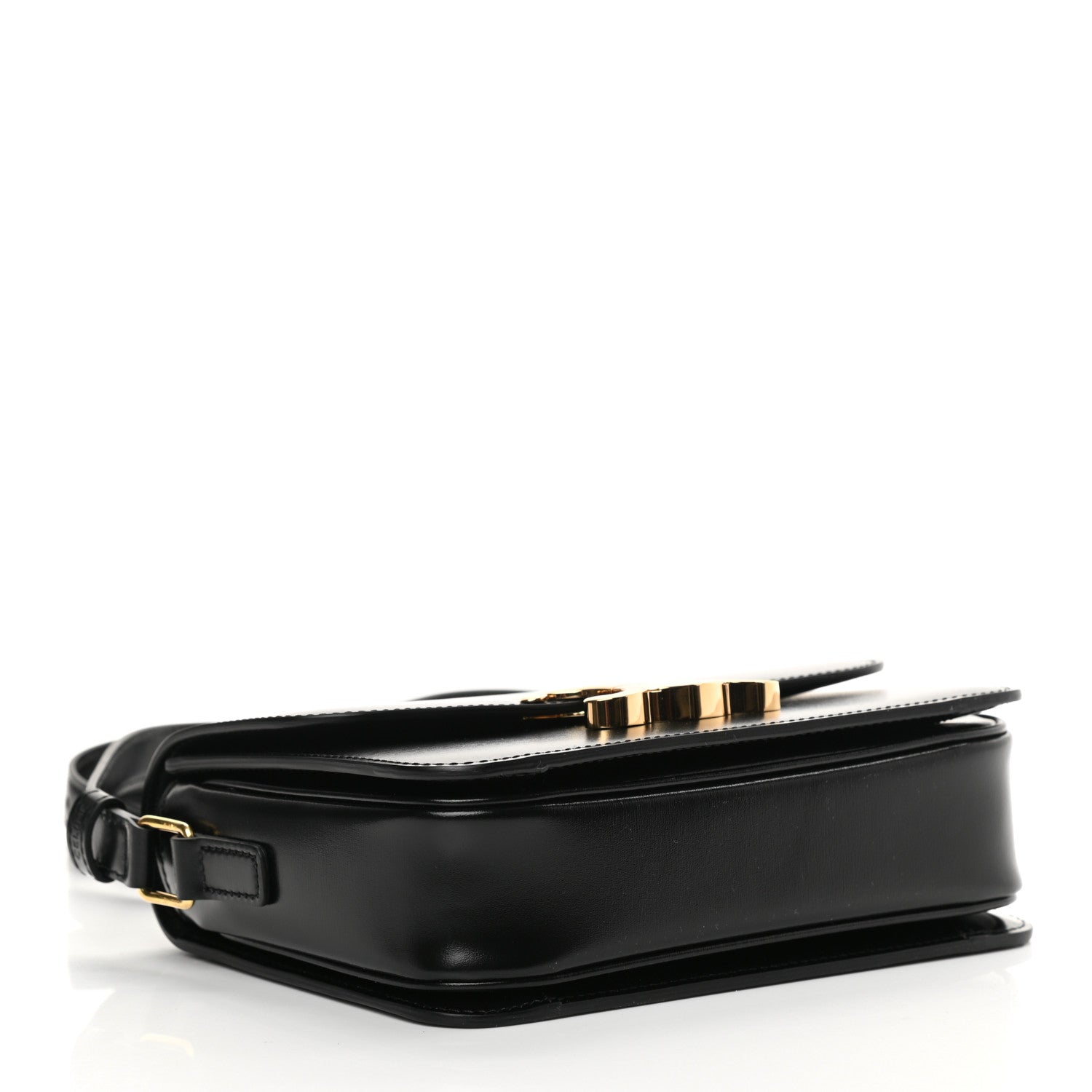 Celine Shiny Calfskin Teen Triomphe Black 3 of 10