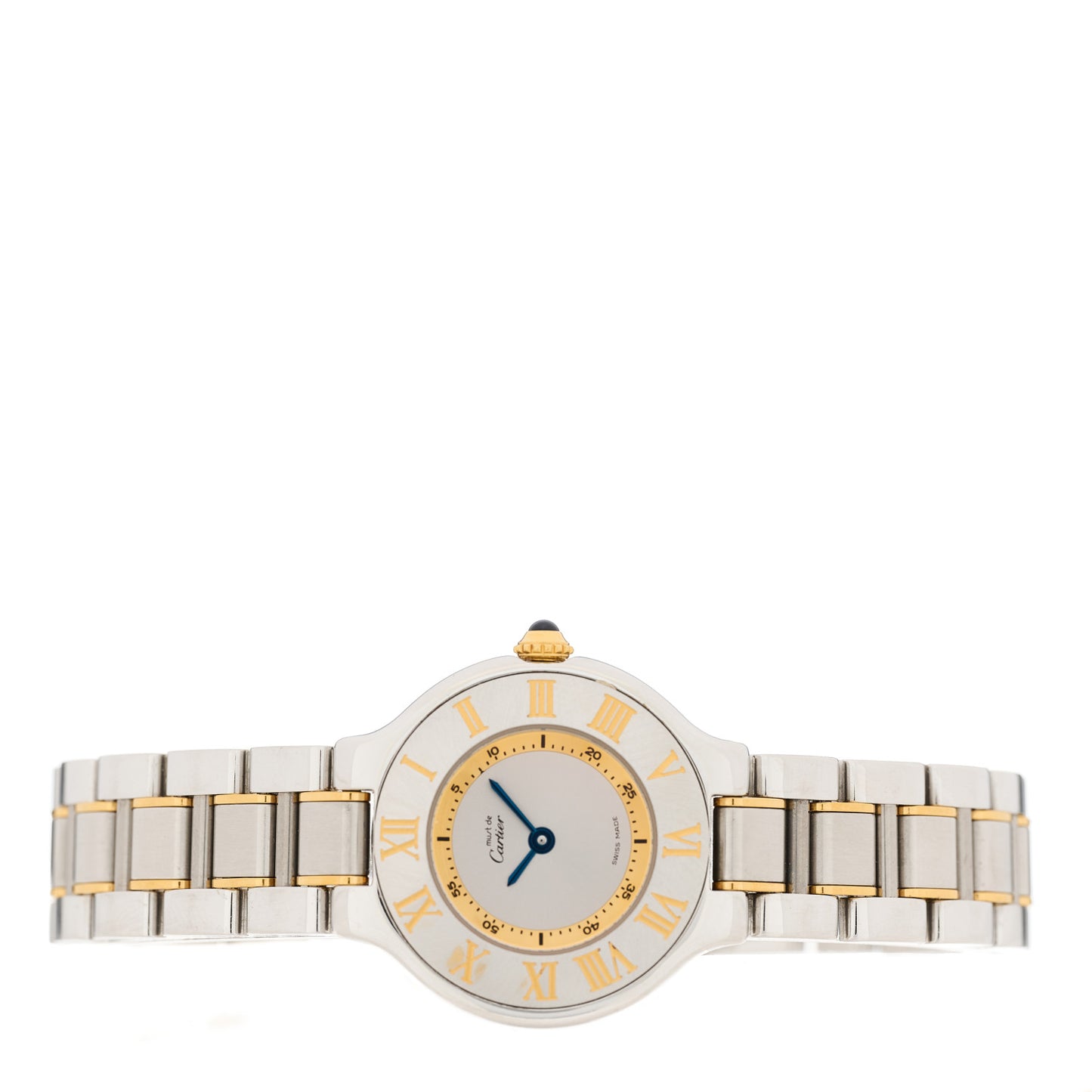 Stainless Steel 18K Yellow Gold 28mm Must De 21 Quartz Watch