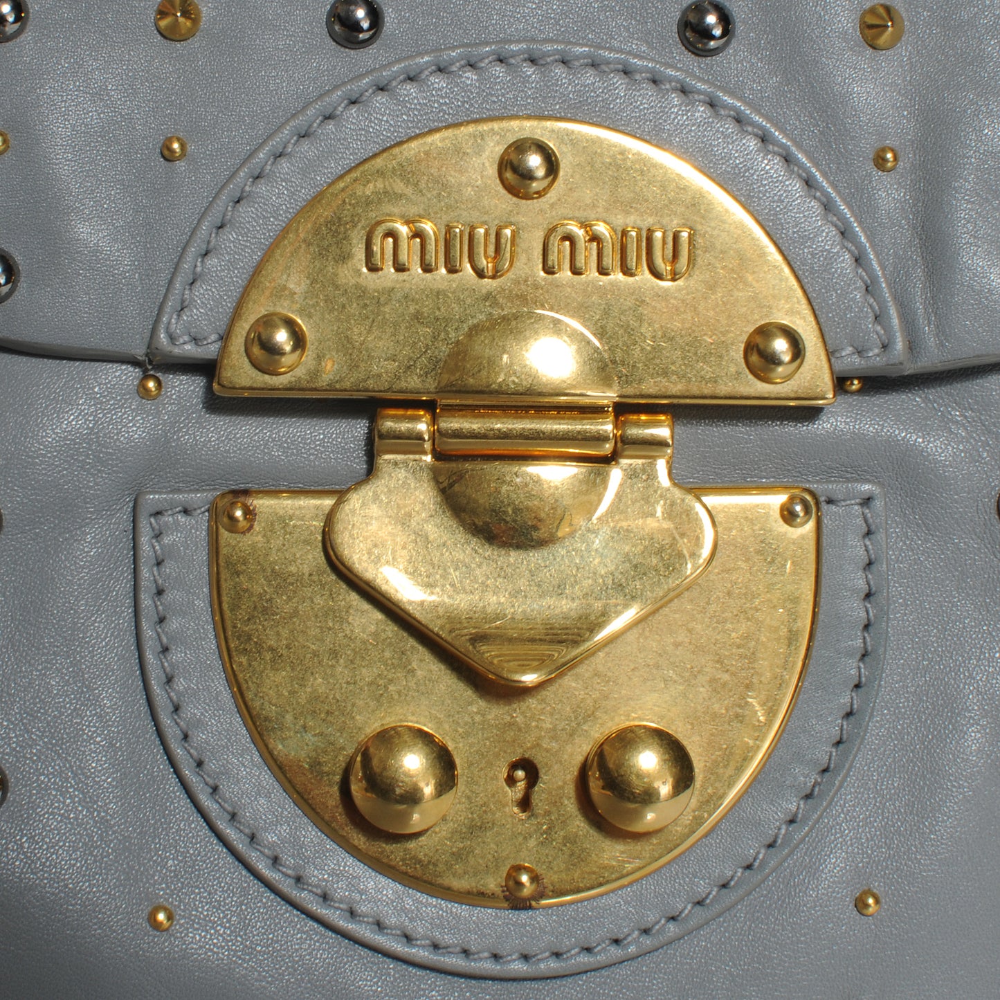 Soft Calf Studded Pochette Bag Nube