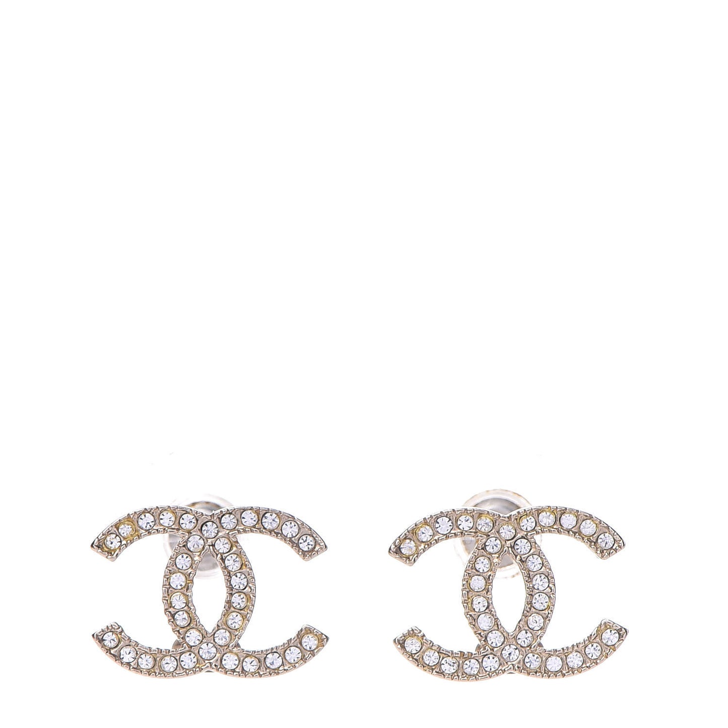 Crystal CC Earrings Gold