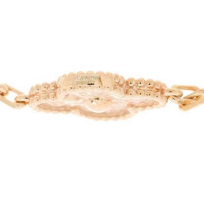 Van Cleef & Arpels 18K Rose Gold 5 Motifs Vintage Alhambra Bracelet 5 of 6