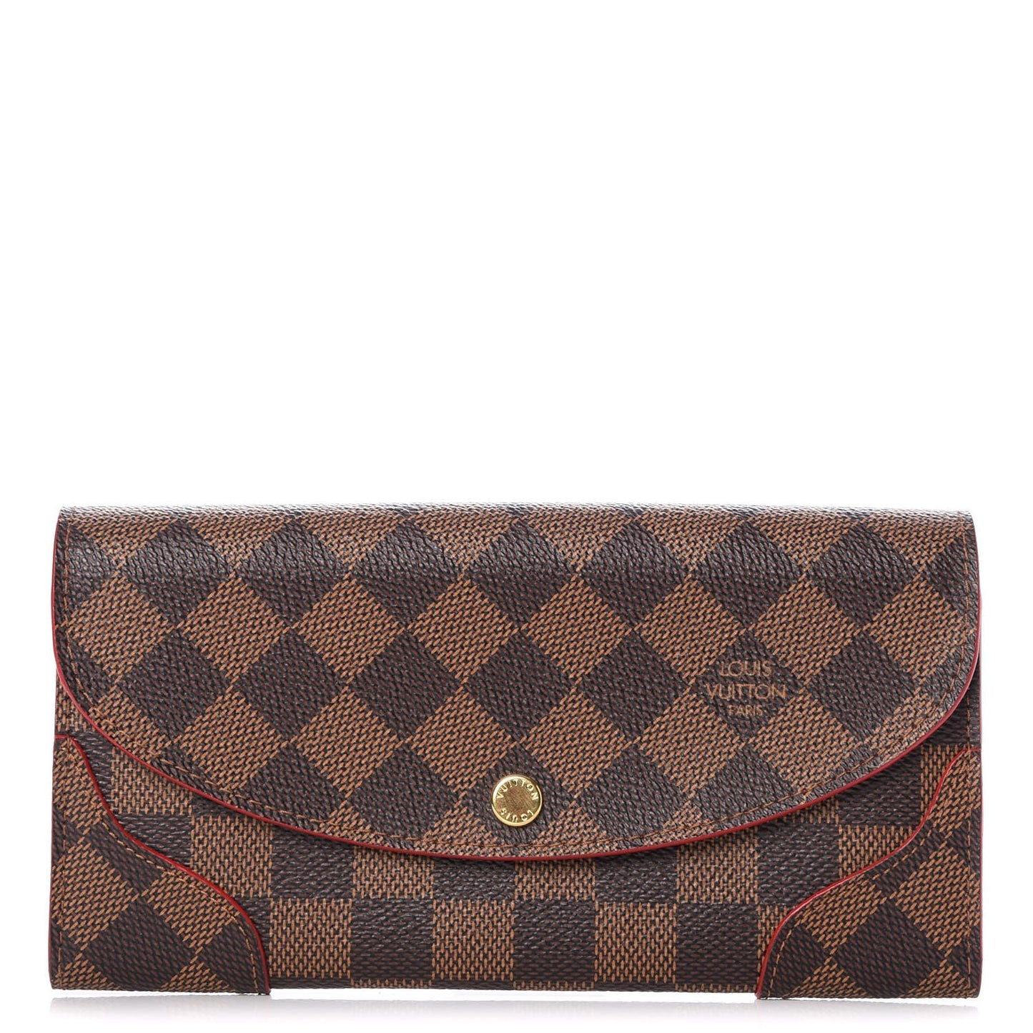 Damier Ebene Caissa Wallet Cherry