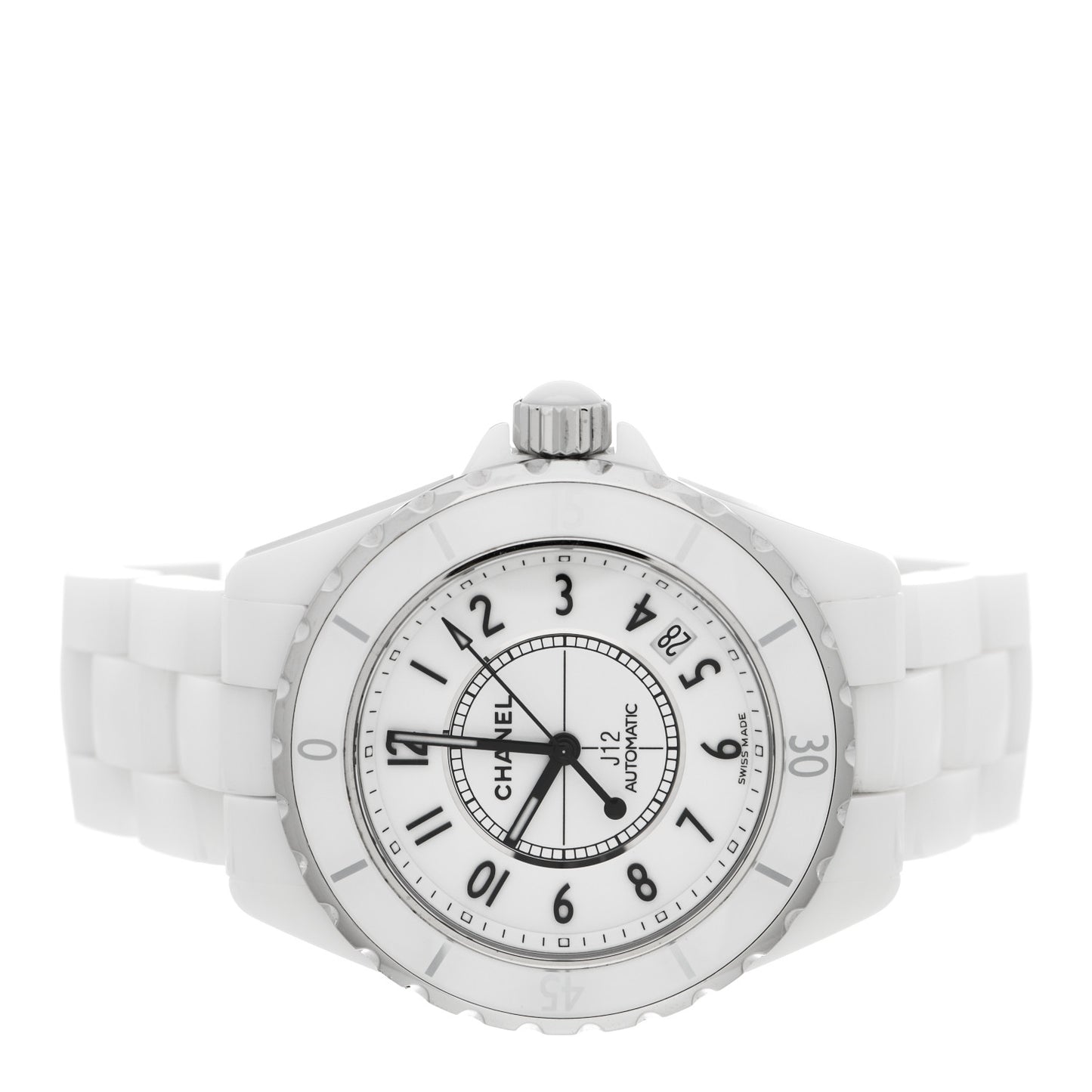 Stainless Steel Ceramic 38mm J12 Automatic Watch White