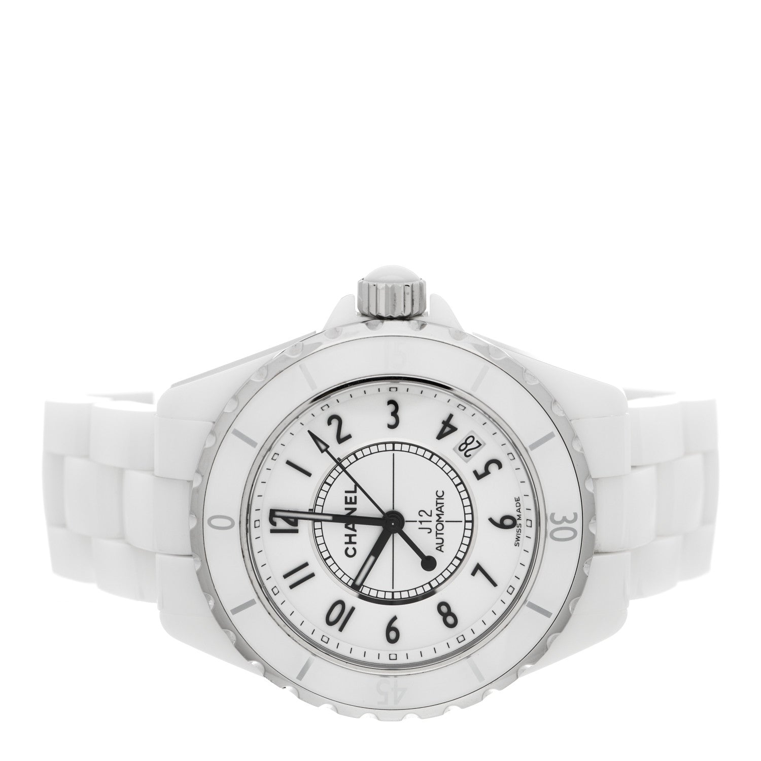 Chanel Stainless Steel Ceramic 38mm J12 Automatic Watch White 2 of 4