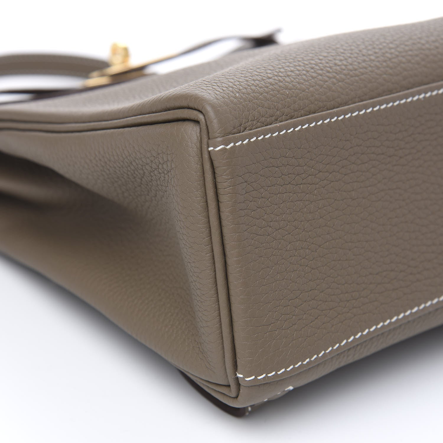 Hermes Taurillon Clemence Kelly Ado Backpack Etoupe 7 of 9