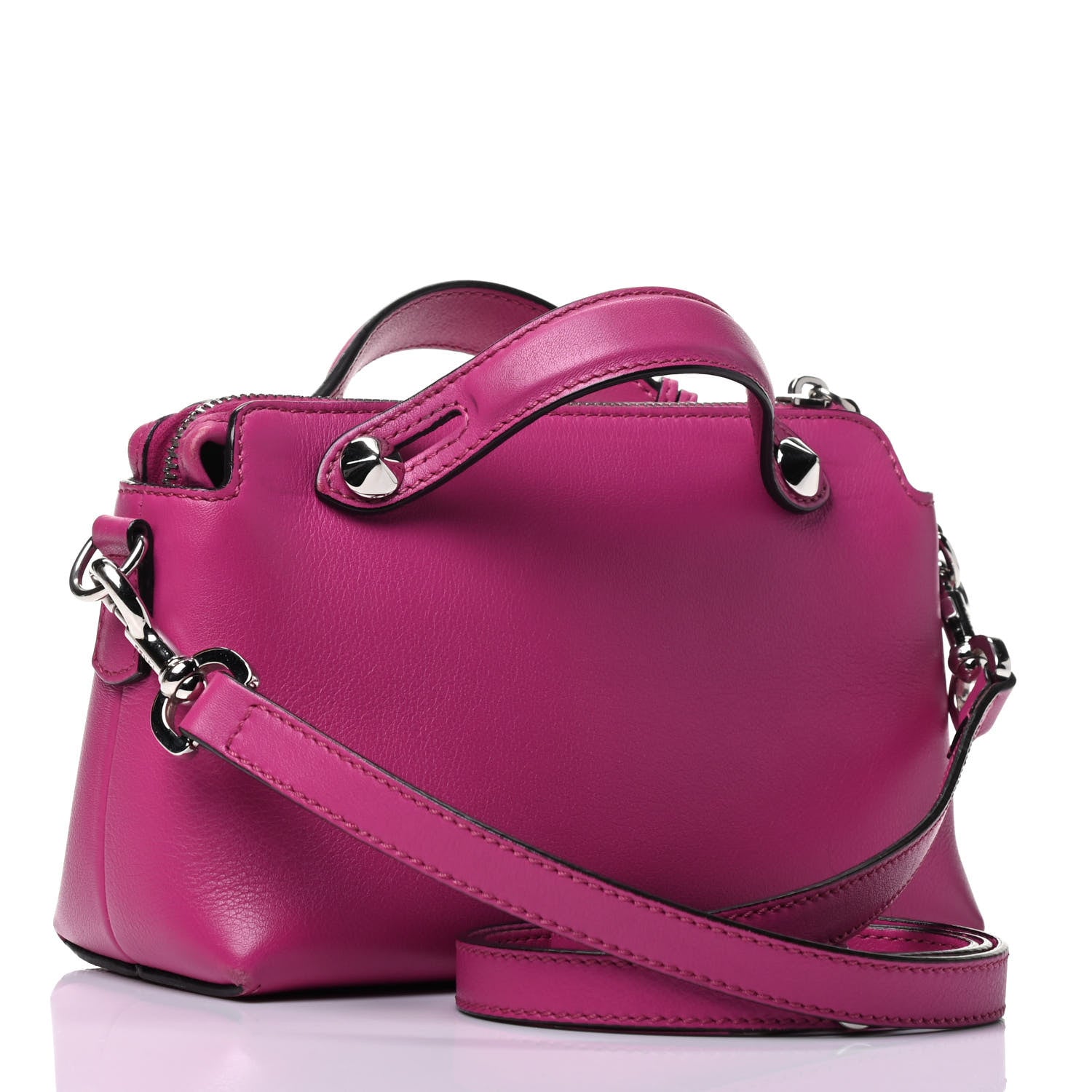 Fendi Vitello Dolce Mini By The Way Boston Bag Magenta 2 of 4