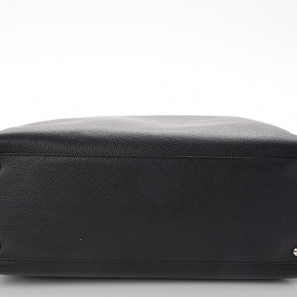 Chanel Calfskin Tall Cerf Tote Black 10 of 10